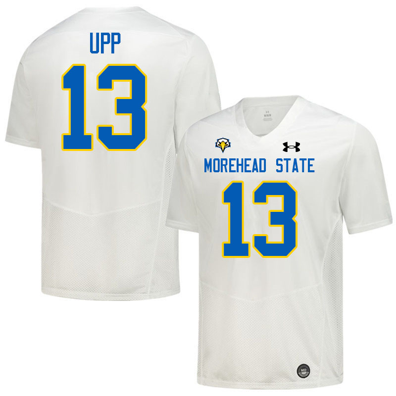 Morehead State Eagles #13 Ryan Upp College Football Jerseys,Uniforms-White